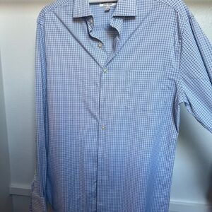 Peter Millar Summer Comfort Men’s Blue Checkered Shirt